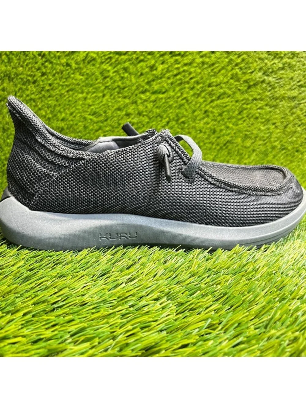 Kuru Draft Rento Mens Size 8 Black‎ Gray Classic Outdoor Walking Slip-On Shoes